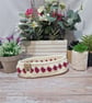 Glasses or trinket basket, hand crocheted  - Image 1