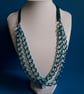 Blue Aluminium Chain Lightweight Necklace - Image 2