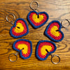 CUSTOM - FOR HELEN - Key To My Heart - Crochet Love Heart Keyring