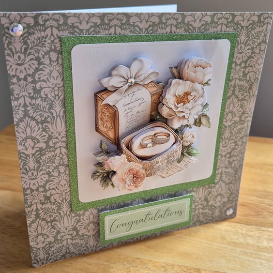 Handmade Wedding Greeting Card
