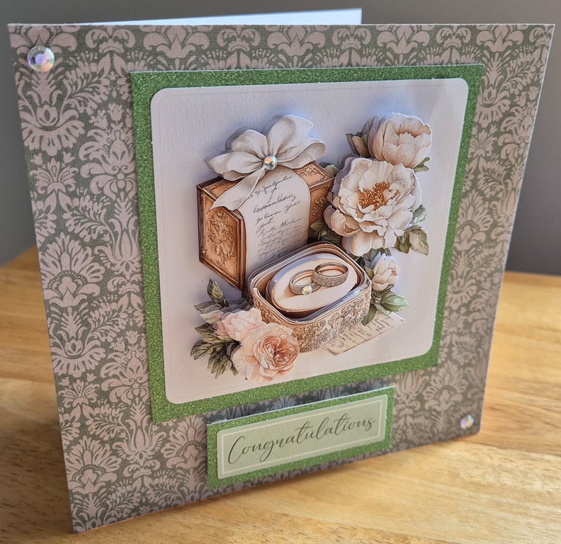 Handmade Wedding Greeting Card