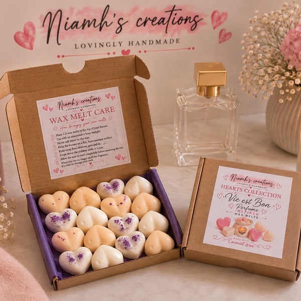 Vie Est Bon Perfume Inspired Heart Wax Melts, Long Lasting Scent, Vegan, UK made