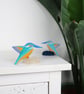 Kingfisher wall hangings, set of 2 flying miniature birds, British birds. - Image 6