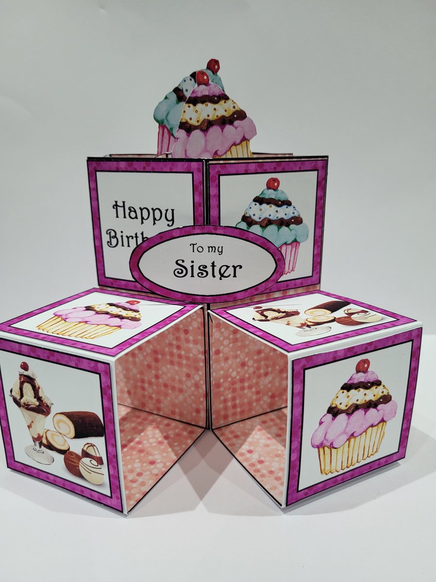 Handmade card,  card for Baker, bakers card, Handmade cupcake lover card,