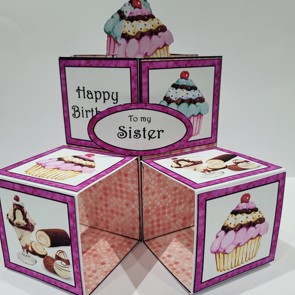 Handmade card,  card for Baker, bakers card, Handmade cupcake lover card,
