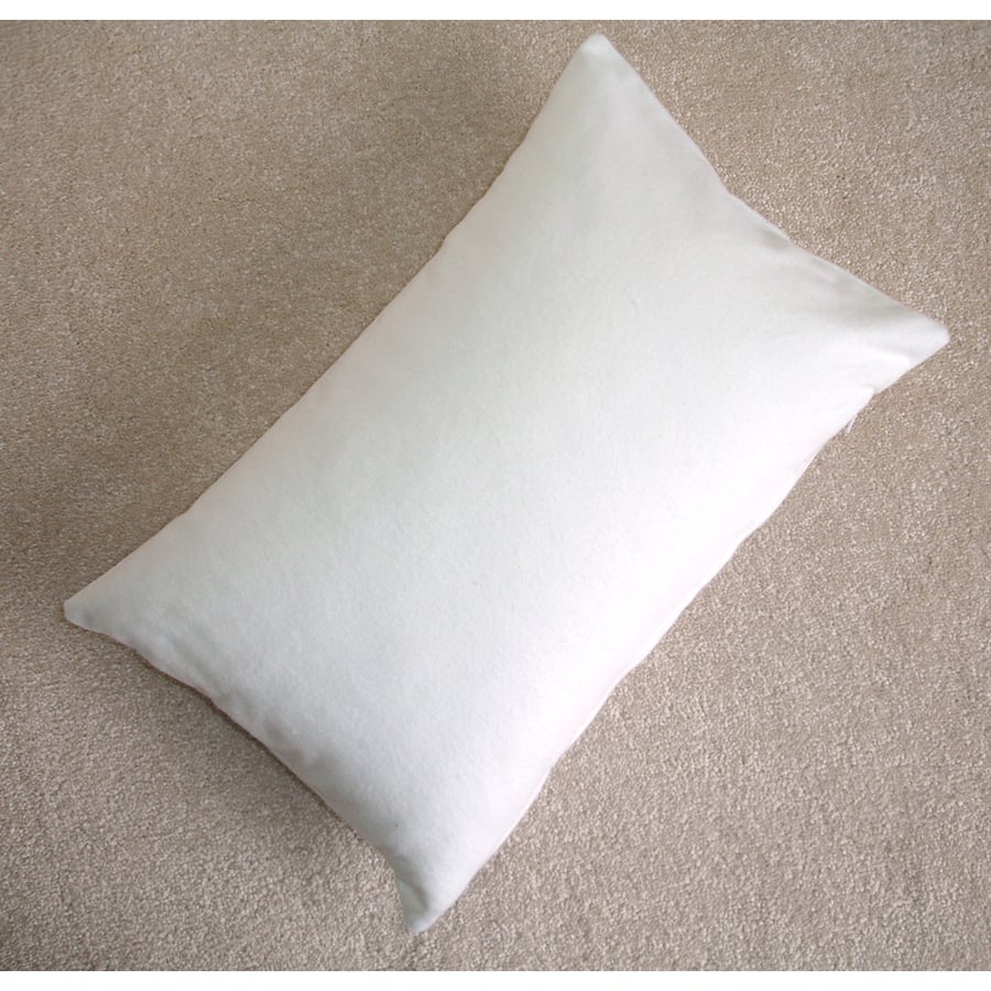 Tempur Travel Pillow Cover 16x10 SMALL Brushed Cotton White 16"x10" Flannelette