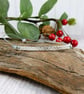 Sterling Silver Slim Bar Bracelet. Engraved Love you Millions on Waxed Cotton - Image 4