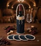 Handmade Crochet Wine Bottle Holder with 4