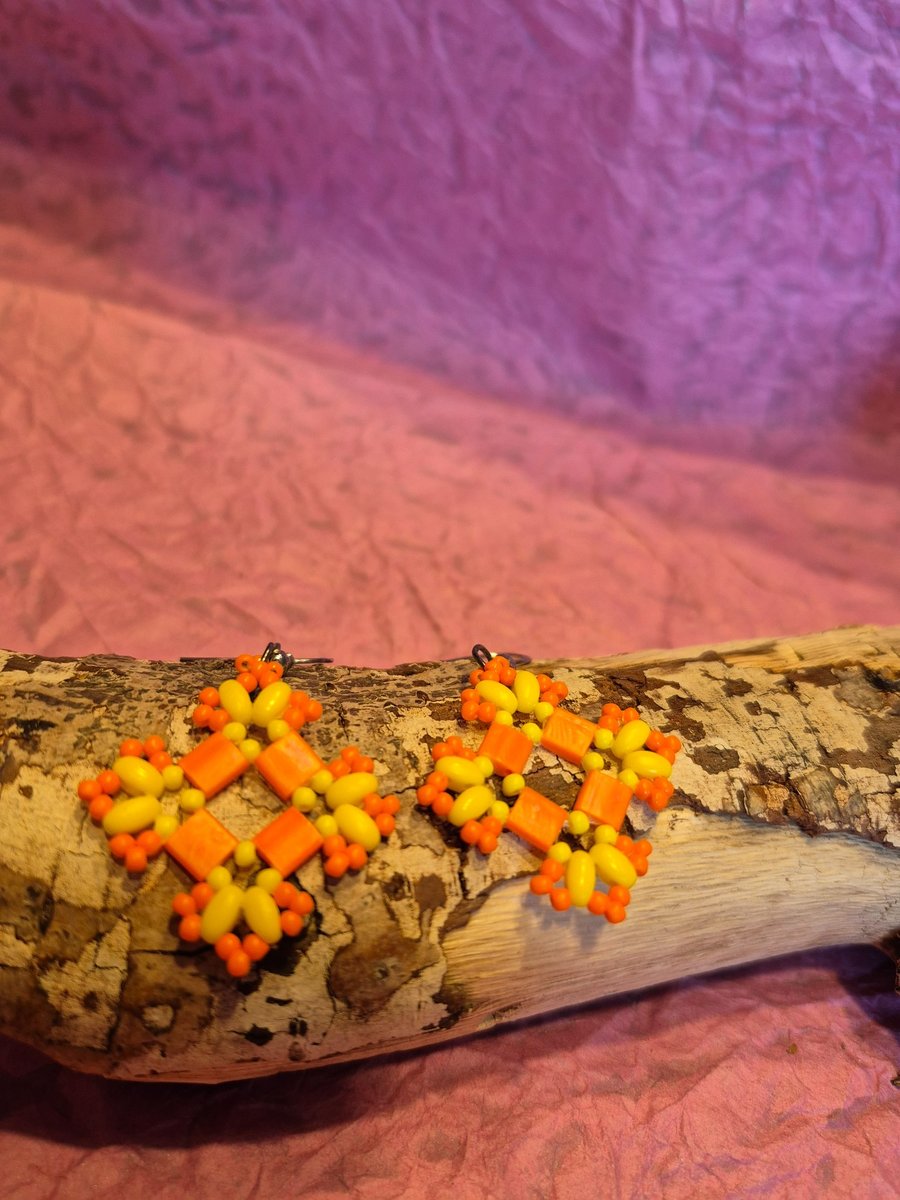 Handmade glass earrings