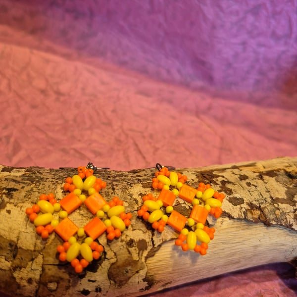 Handmade glass earrings