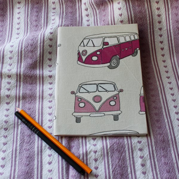 Fabric covered notebook or sketch pad - cream w... - Folksy