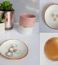 Handmade clay ring dish (trinket bowl), handmade, customised - Image 4