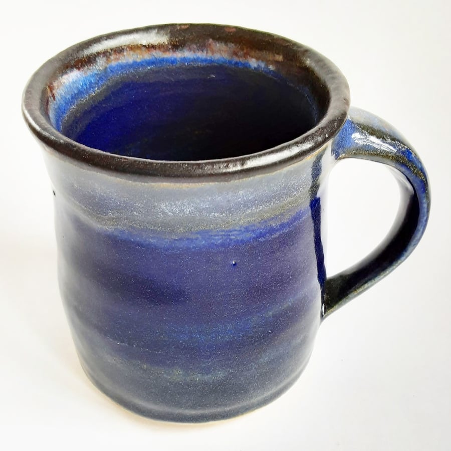 Blue Glazed Ceramic Mug 