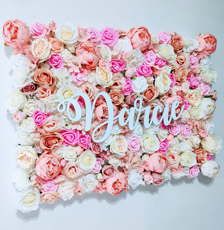 Flower Wall Panel Personalised 90 x 60 cms