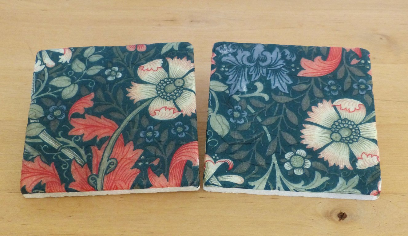 Marble 'William Morris' Coasters