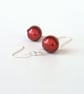 Red pearl earrings - Image 4