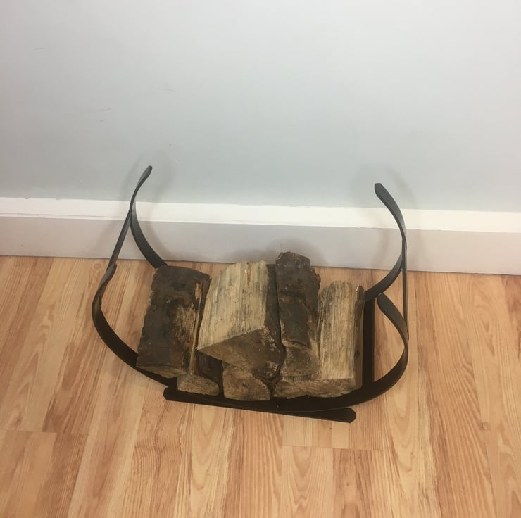 Scandinavian Style Log Holder, Basket Folksy