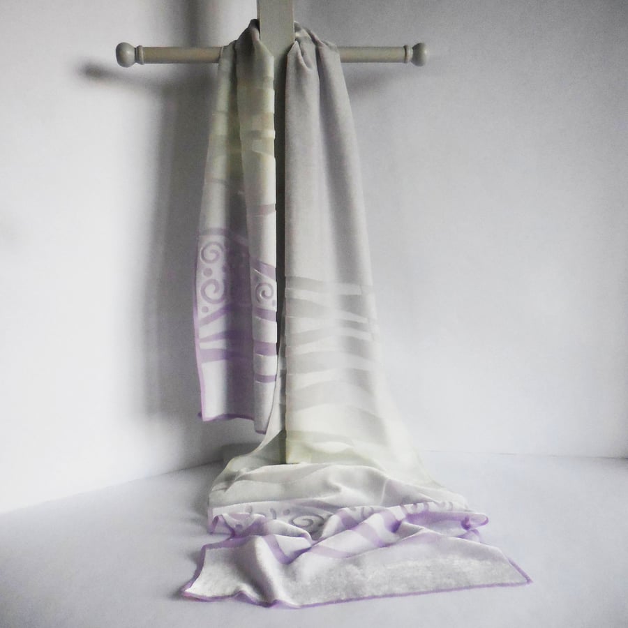 LIMITED EDITION SILK VISCOSE DEVORE VELVET SCARF