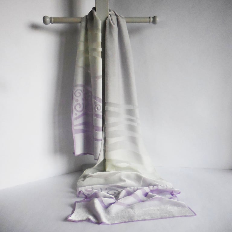 LIMITED EDITION SILK VISCOSE DEVORE VELVET SCARF