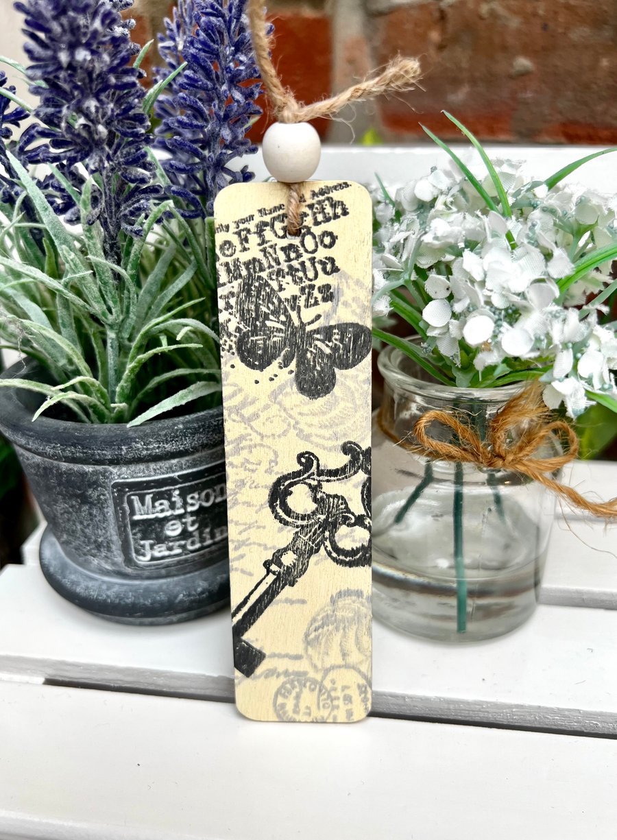 ‘Butterfly Key’ Wooden Bookmark 