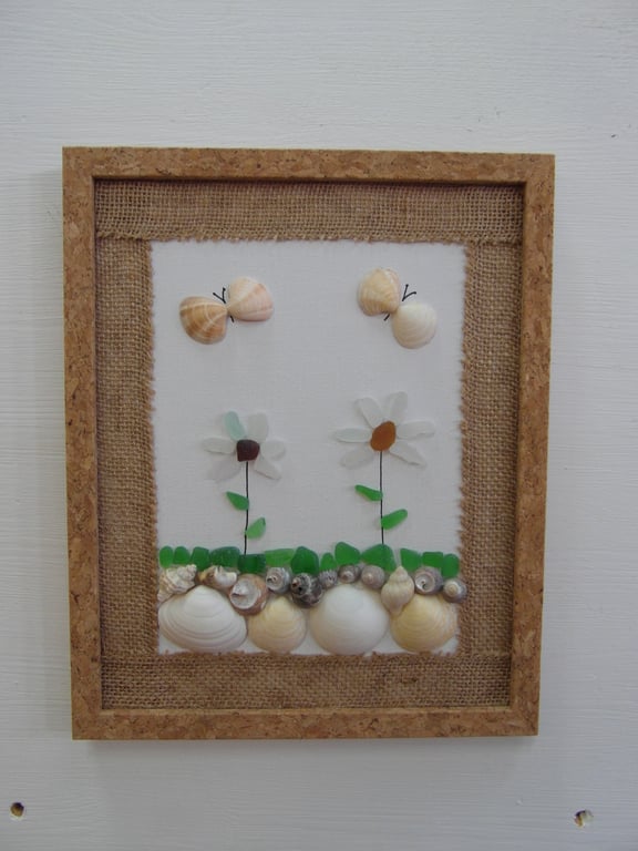 Sea Shell Butterflies in a Summer Garden Picture P047