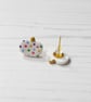 NEW white spotty mini pumpkin earrings LIMITED NUMBERS - Image 4