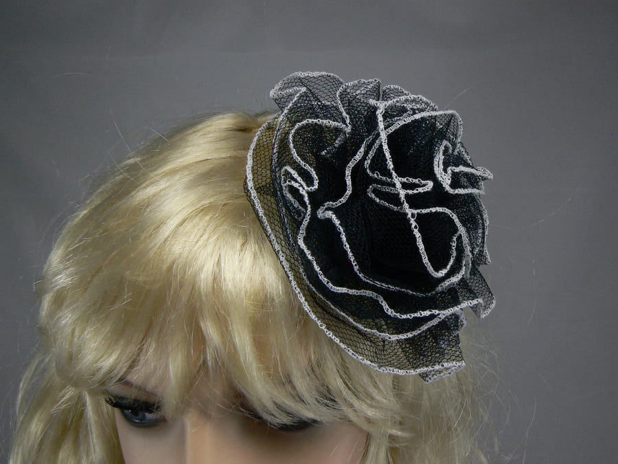 Black net hair accessory