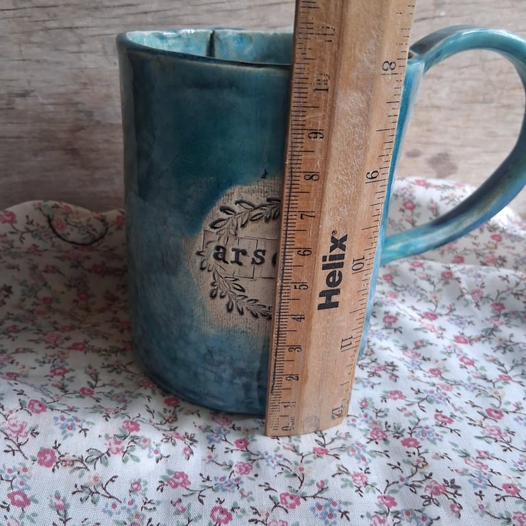 ceramic coffee mug no 17 ars hole turquoise