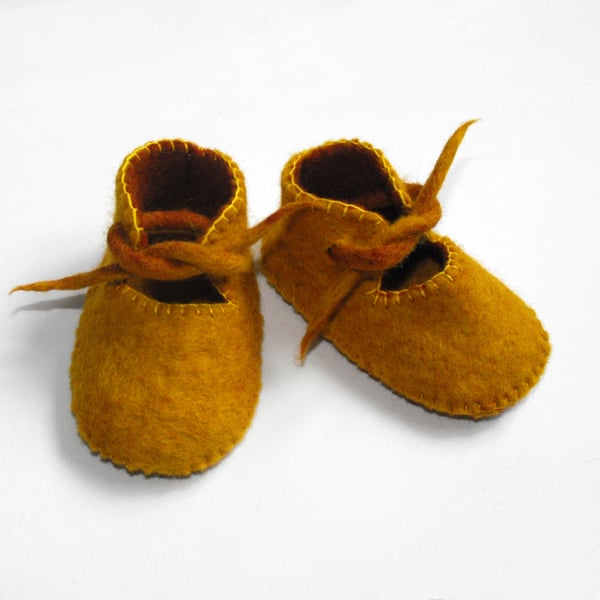 Hand felted Baby Booties