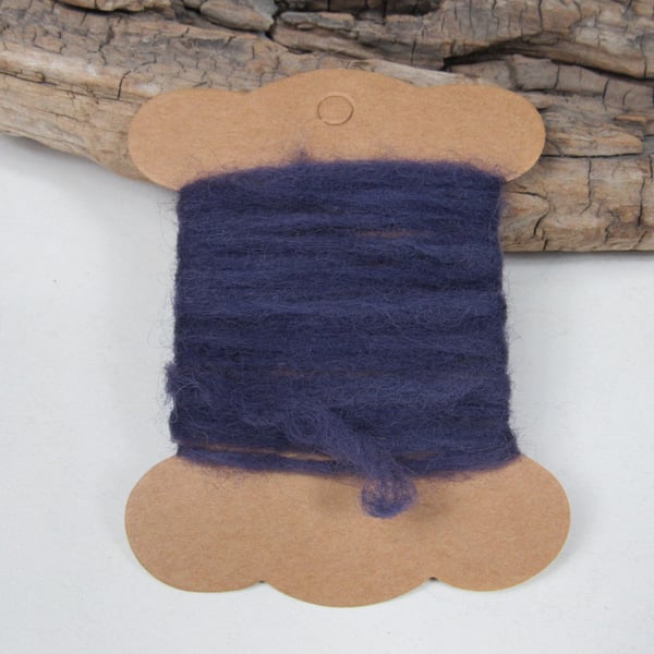Hand Dyed Natural Dye Pure Wool Logwood Purple Couching Thread