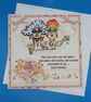 Funny Female Birthday Card, Large, Decoupage 