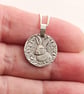 Hare Engraved Sterling Silver Coin Necklace - Image 2