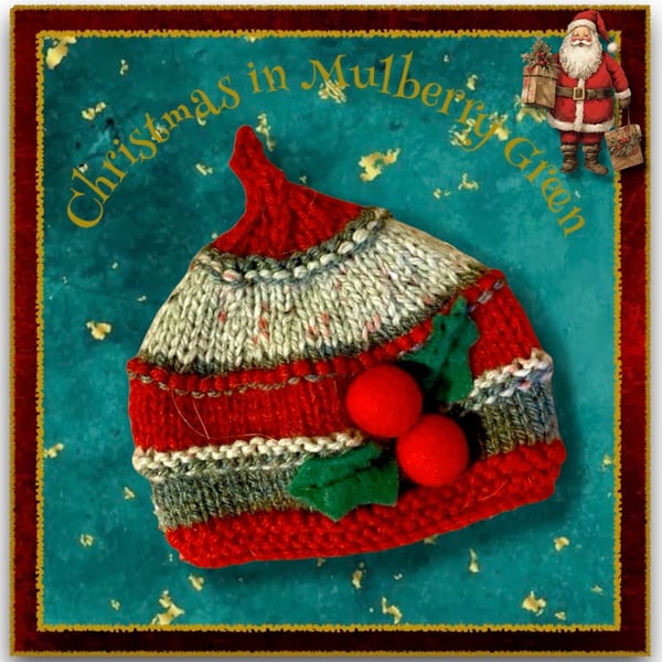 Holly Berries Hat and Scarf Set