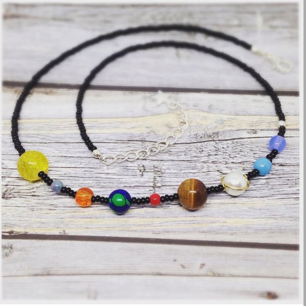 Solar system necklace