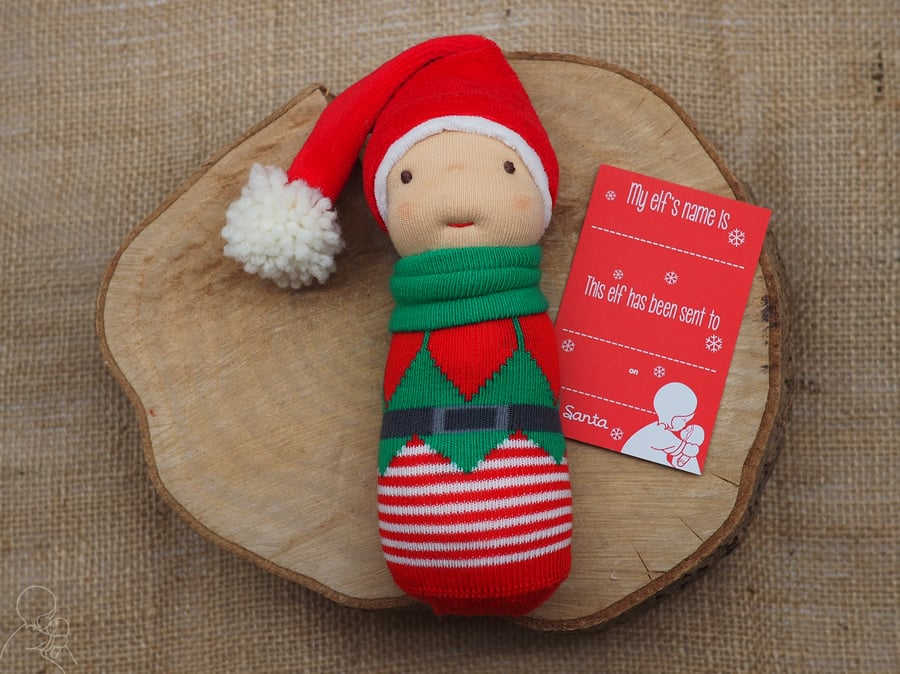 Christmas Elf Doll, Waldorf Winter Gnome