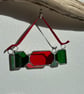 Stained glass Christmas Decorations, candle, cracker & jumper - Image 4