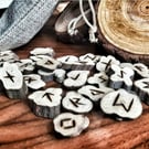 Viking Runes Primal Germanic Norse Raw Wood Elder Futhark Rune Set Divination