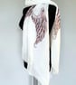 Angel Wings Scarf Boho Fashion. Spiritual Gift. White. Wrap.