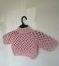 Crochet Knitted Pink Baby Jumper
