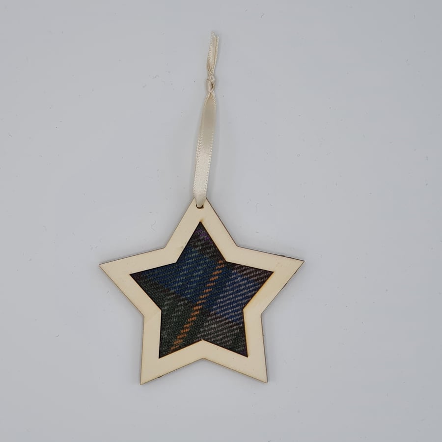 Craobh Tartan Handwoven Star Decoration 
