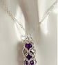 Captured Gemstone Chainmaille Amethyst Pendant - Image 6