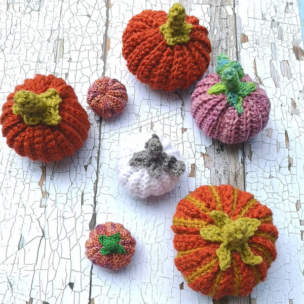 Crochet Pumpkins for Alters and Season Tables