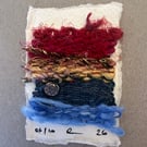 Beaded miniature weaving on paper 6 of 10