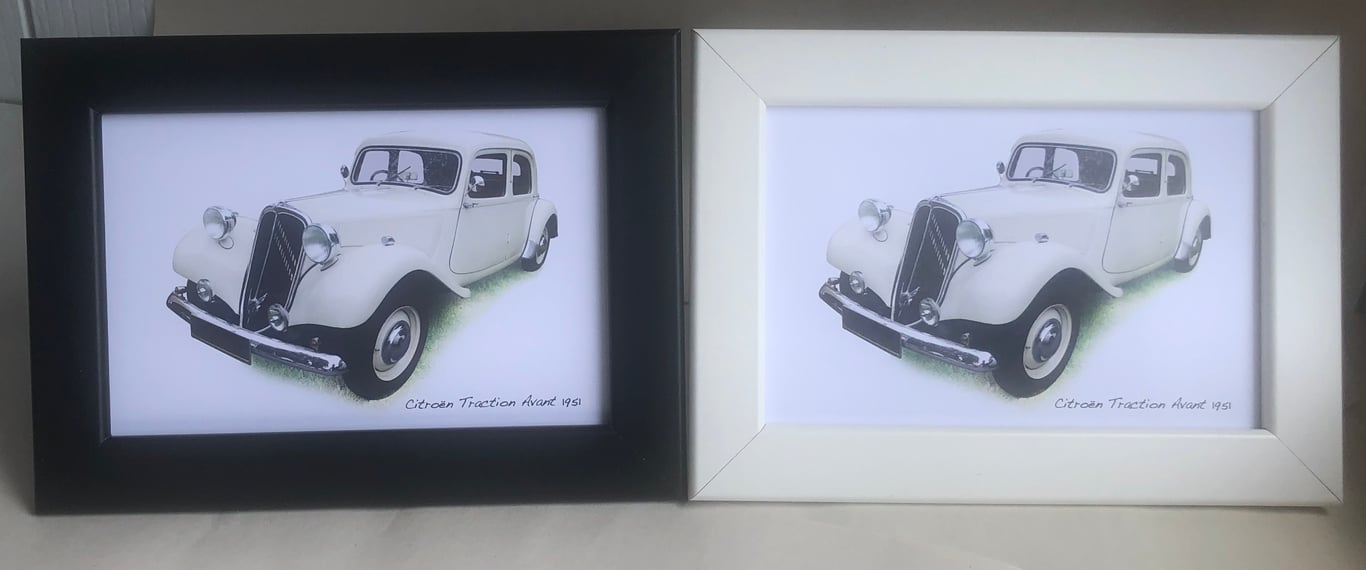 Citroen Traction Avant 1951 - 4x6" Photograph in a Black or White frame