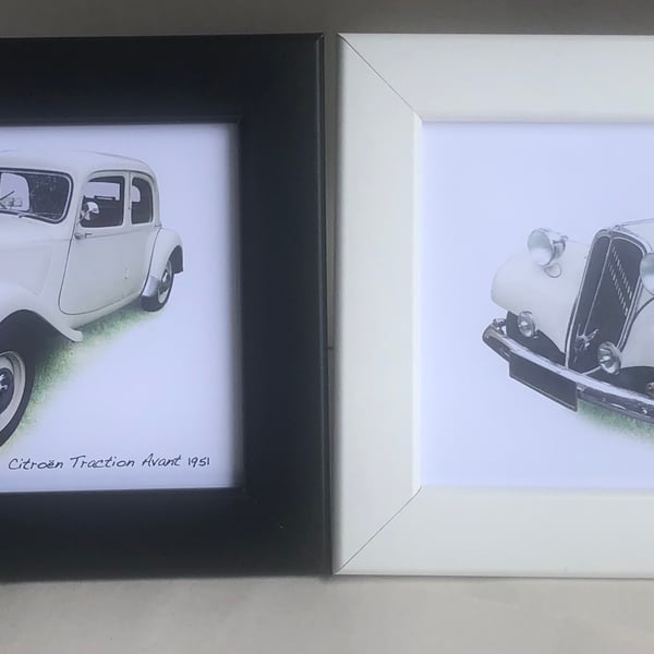 Citroen Traction Avant 1951 - 4x6" Photograph in a Black or White frame