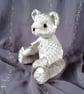 Collector's teddy bear 'Pearl' hand sewn vintage velvet, embroidery and lace. - Image 7