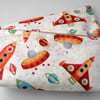 Children's wash bag in space ship fabric       