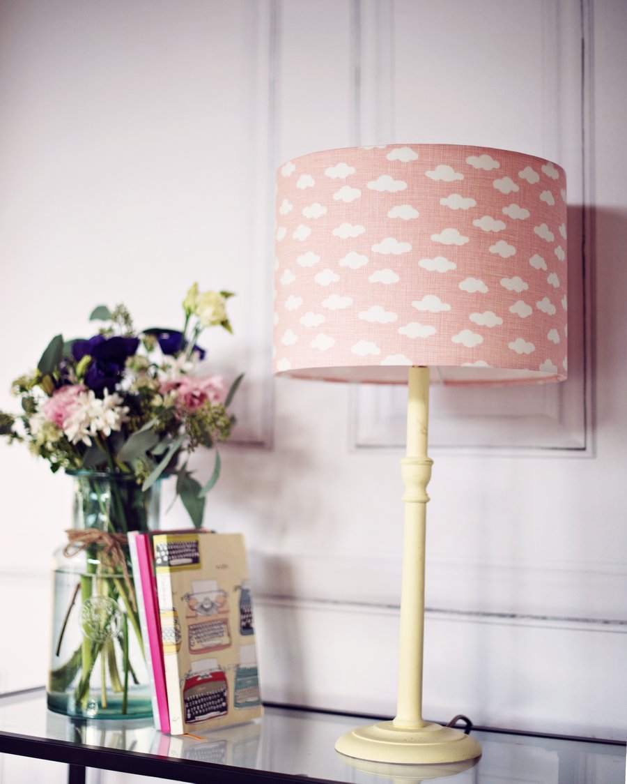 Pink cheap cloud lampshade