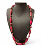 Gold-Plated Pink Impression Jasper Necklace - Image 1