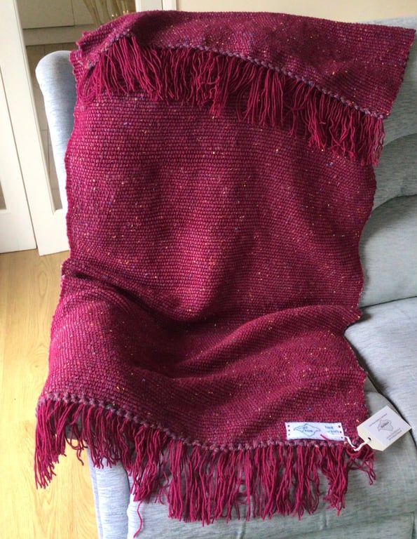 Handwoven blanket Afghan Red Squirrel 